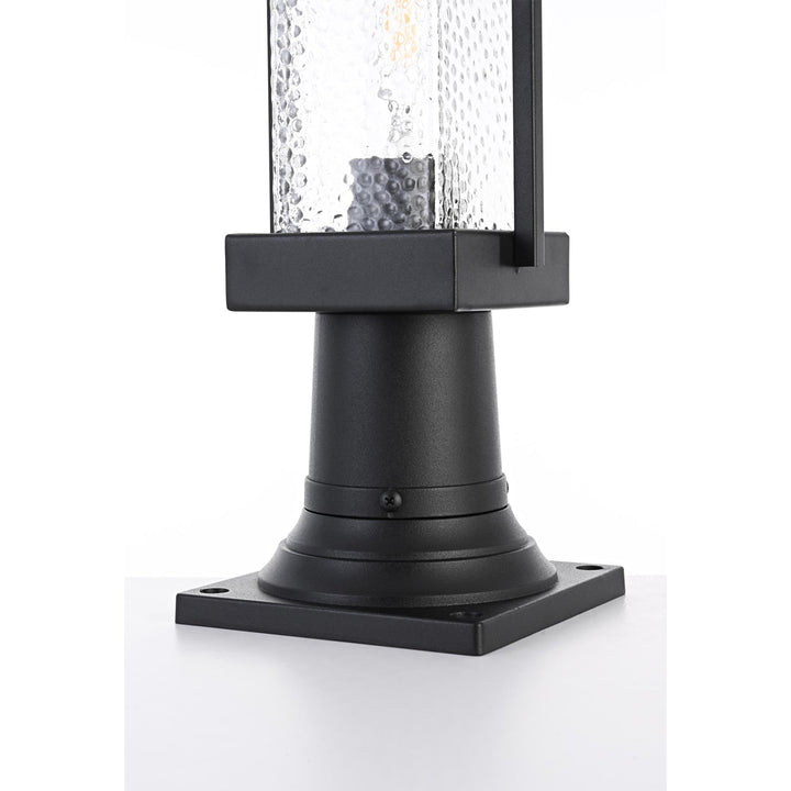 6 Inch Outdoor Post Light In Black - View 6 - Joshua Marshal