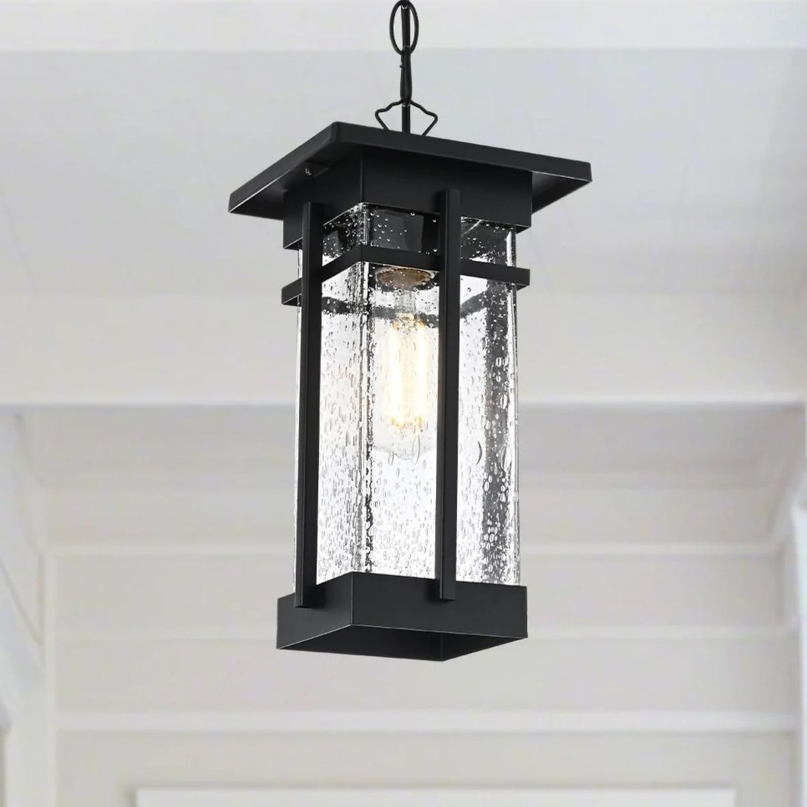6.5 Inch Outdoor Pendant In Black Black Finish - LIGHTING by Joshua Marshal