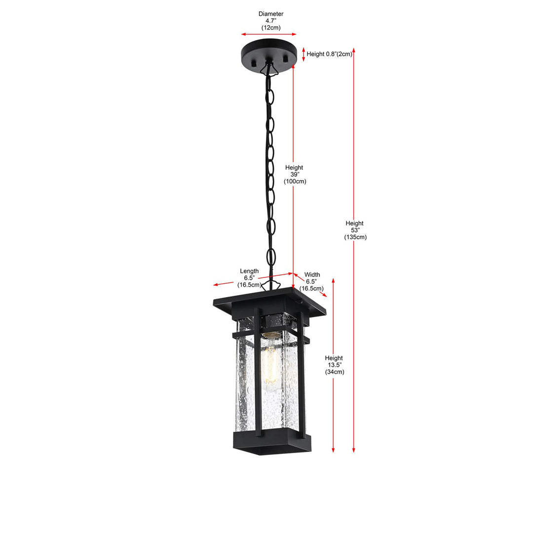 6.5 Inch Outdoor Pendant In Black - View 6 - Joshua Marshal