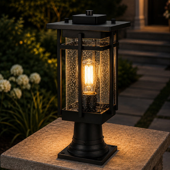 6.5 Inch Outdoor Post Light In Black Black Finish - LIGHTING by Joshua Marshal