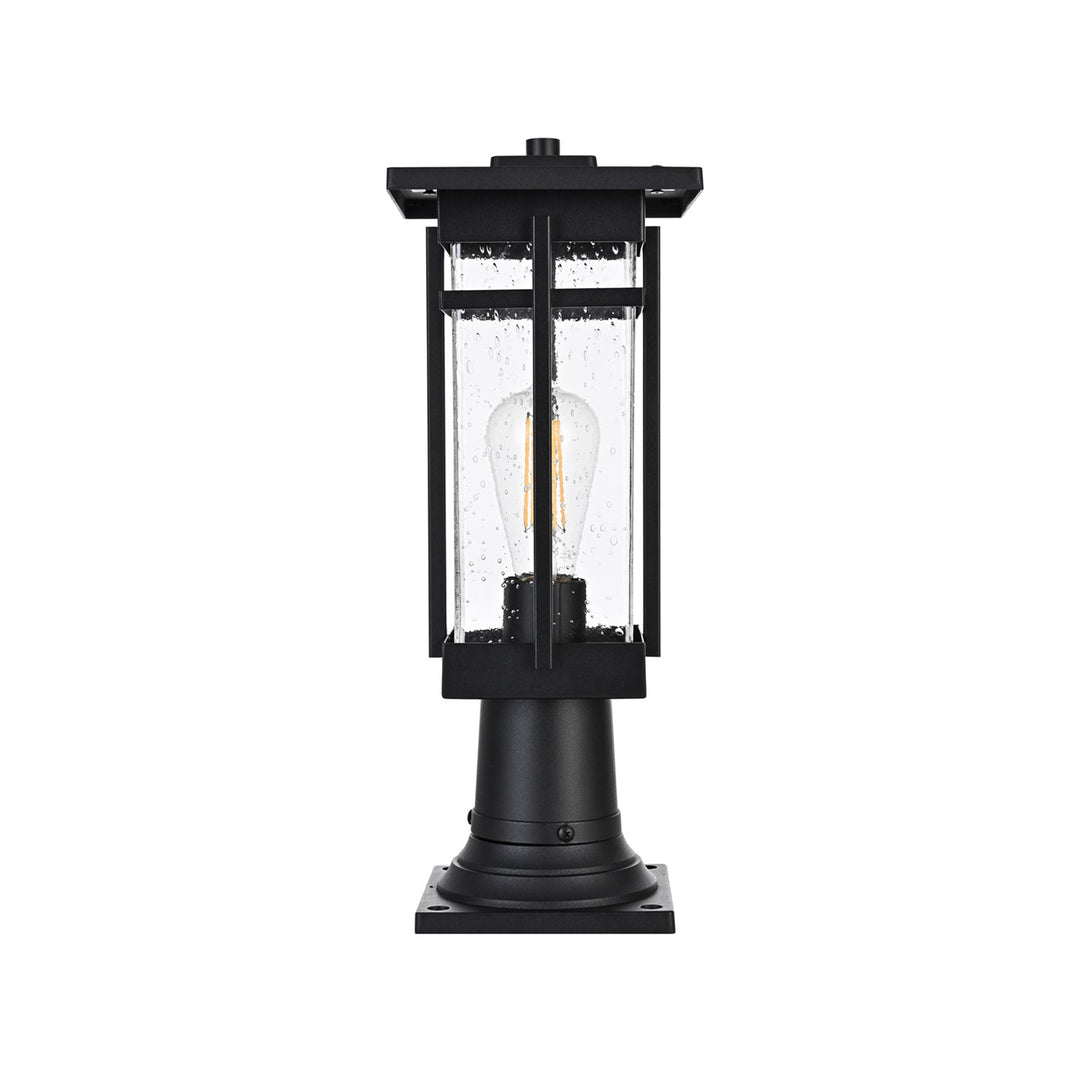 6.5 Inch Outdoor Post Light In Black - View 3 - Joshua Marshal