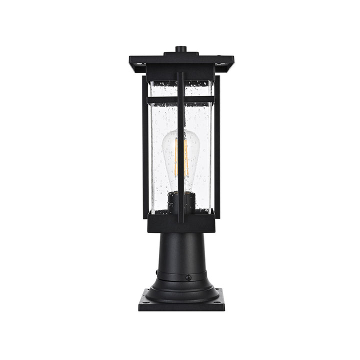 6.5 Inch Outdoor Post Light In Black - View 3 - Joshua Marshal