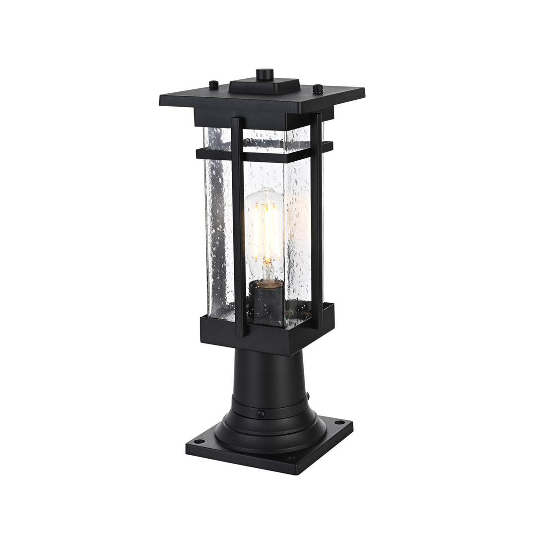 6.5 Inch Outdoor Post Light In Black - View 4 - Joshua Marshal