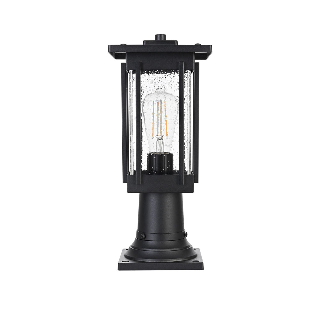 6.5 Inch Outdoor Post Light In Black - View 3 - Joshua Marshal