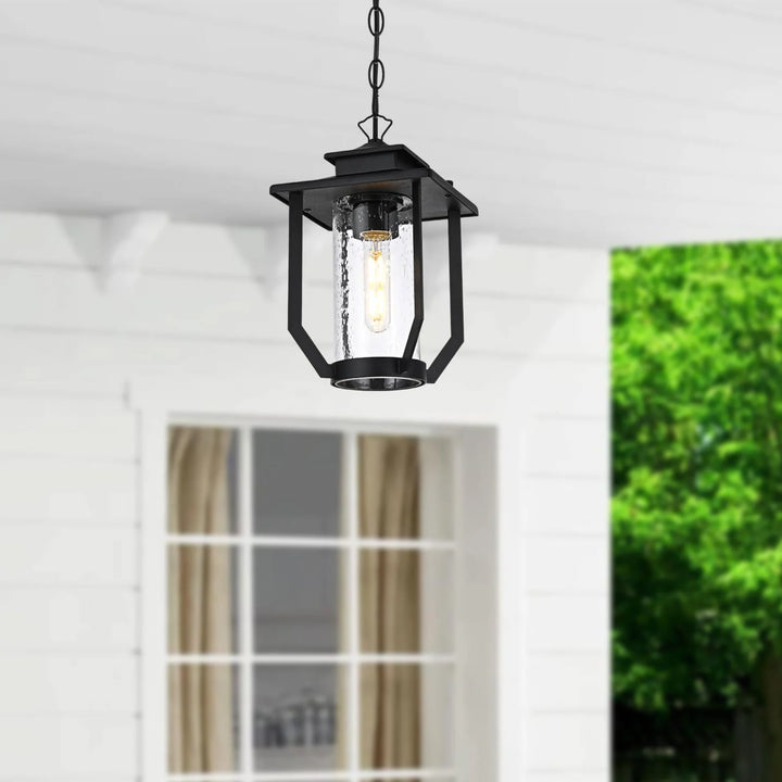 7 Inch Outdoor Pendant In Black - View 2 - Joshua Marshal
