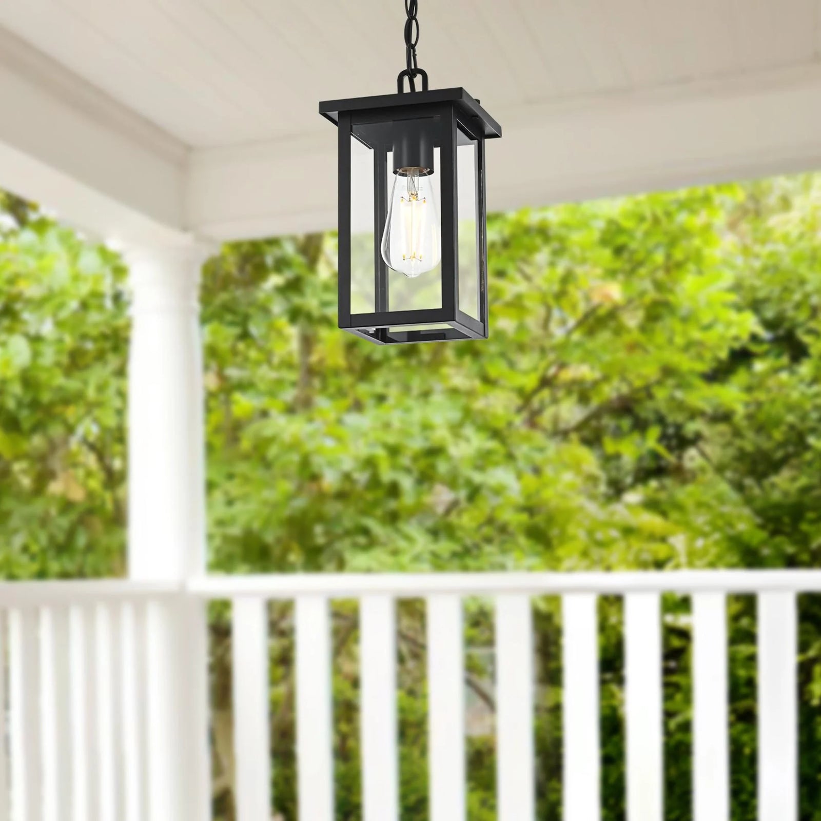 6 Inch Outdoor Pendant In Black - View 2 - Joshua Marshal