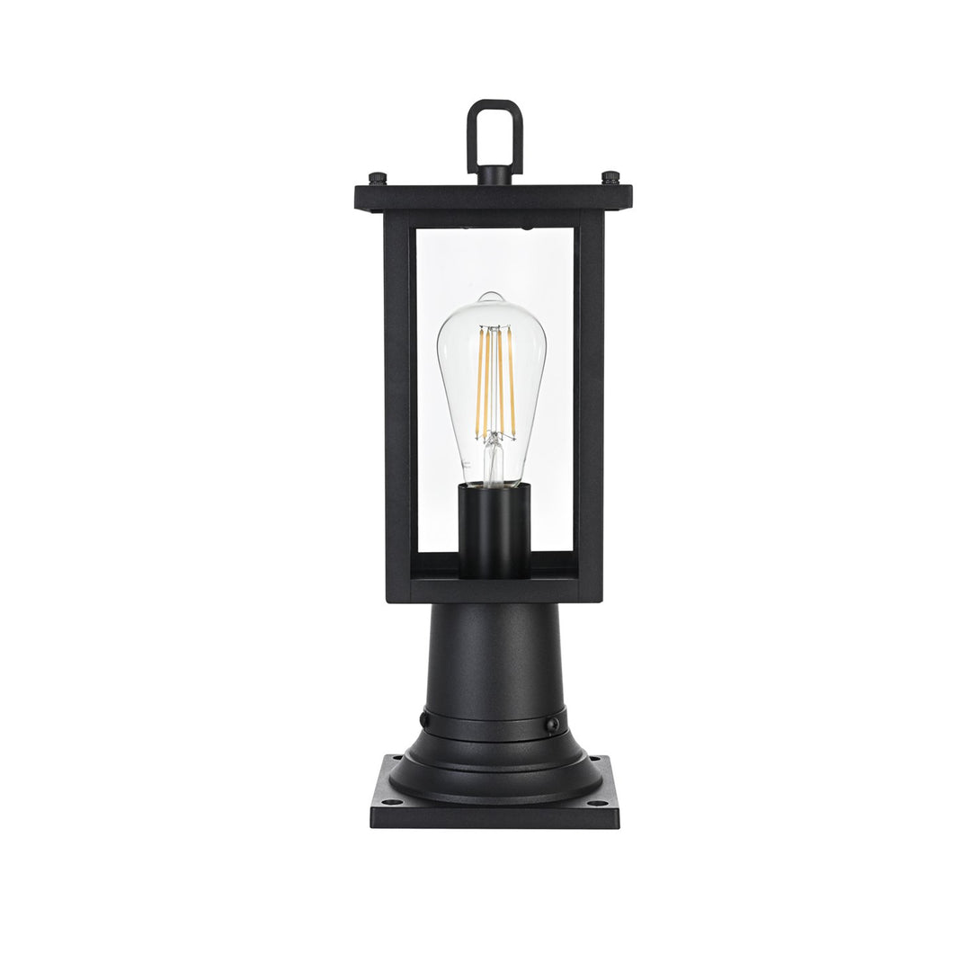 6 Inch Outdoor Post Light In Black - View 3 - Joshua Marshal