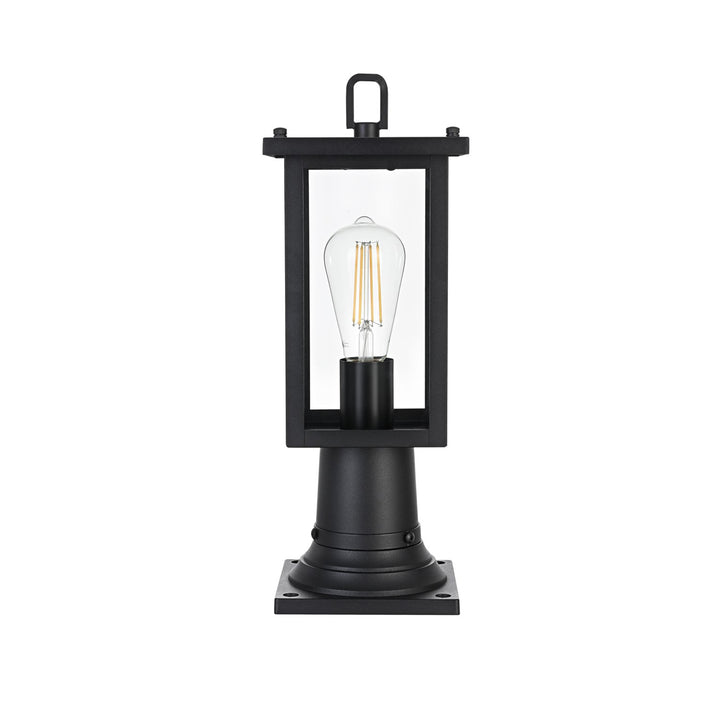 6 Inch Outdoor Post Light In Black - View 3 - Joshua Marshal