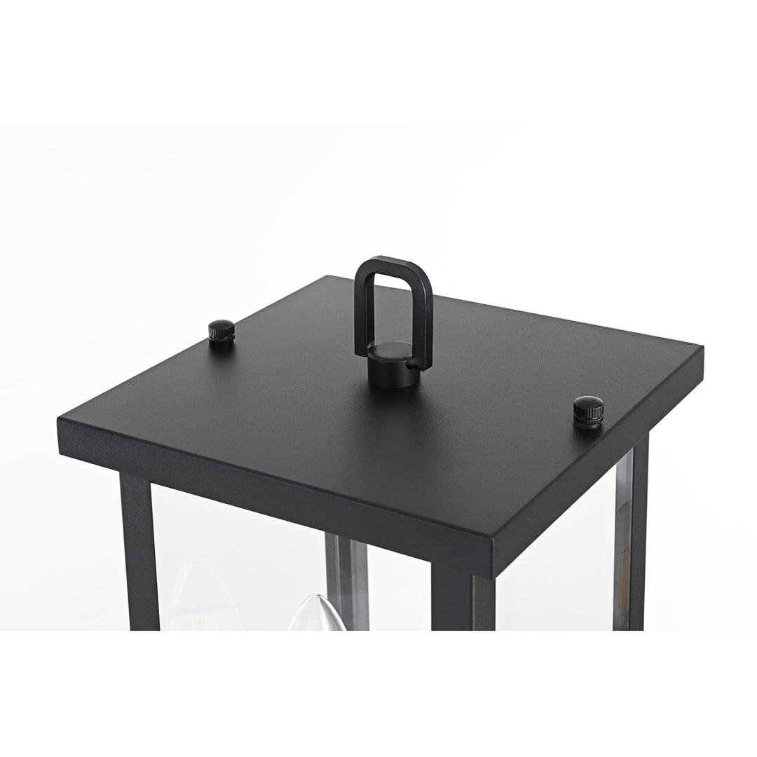 7 Inch Outdoor Post Light In Black - View 4 - Joshua Marshal