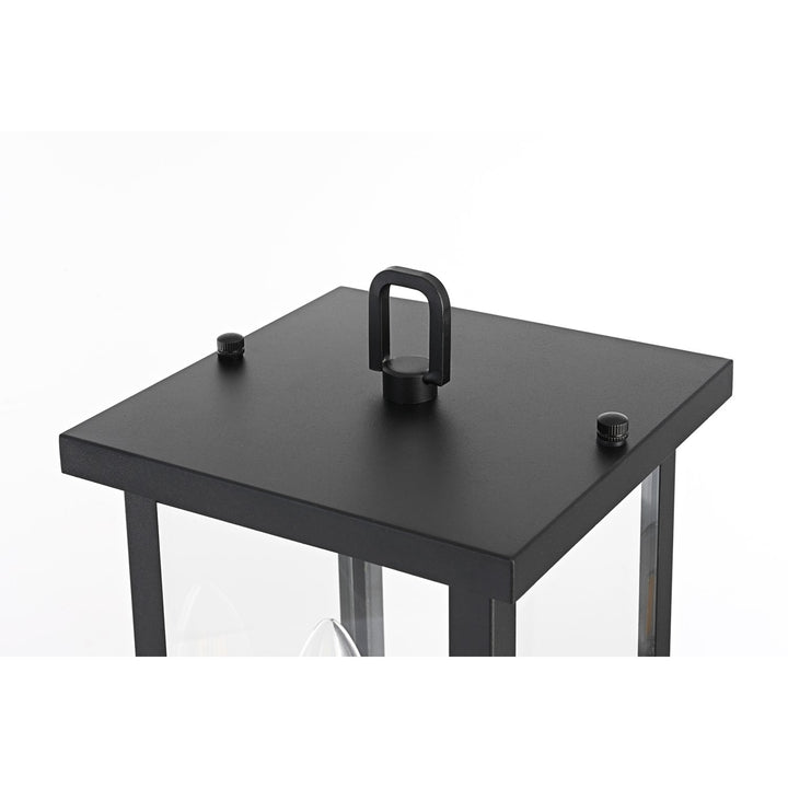 7 Inch Outdoor Post Light In Black - View 4 - Joshua Marshal