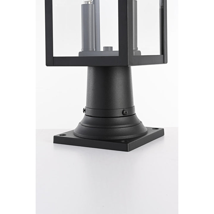 7 Inch Outdoor Post Light In Black - View 5 - Joshua Marshal