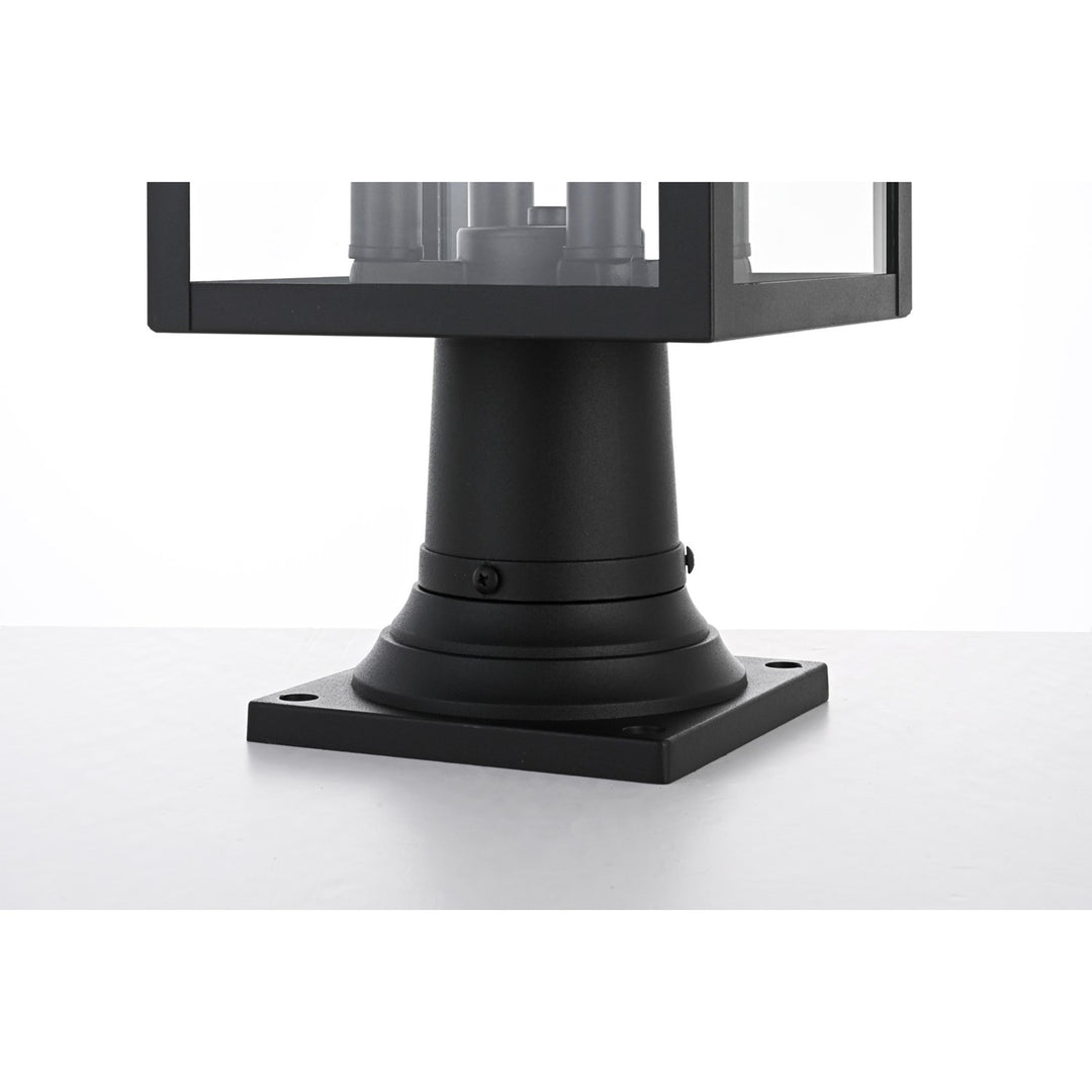 9 Inch Outdoor Post Light In Black - View 6 - Joshua Marshal