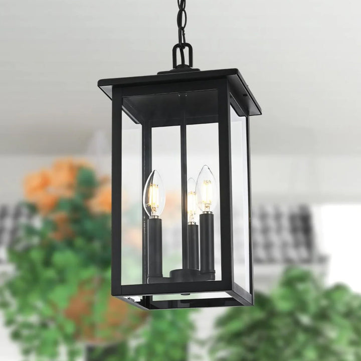 9 Inch Outdoor Pendant In Black Black Finish - LIGHTING by Joshua Marshal