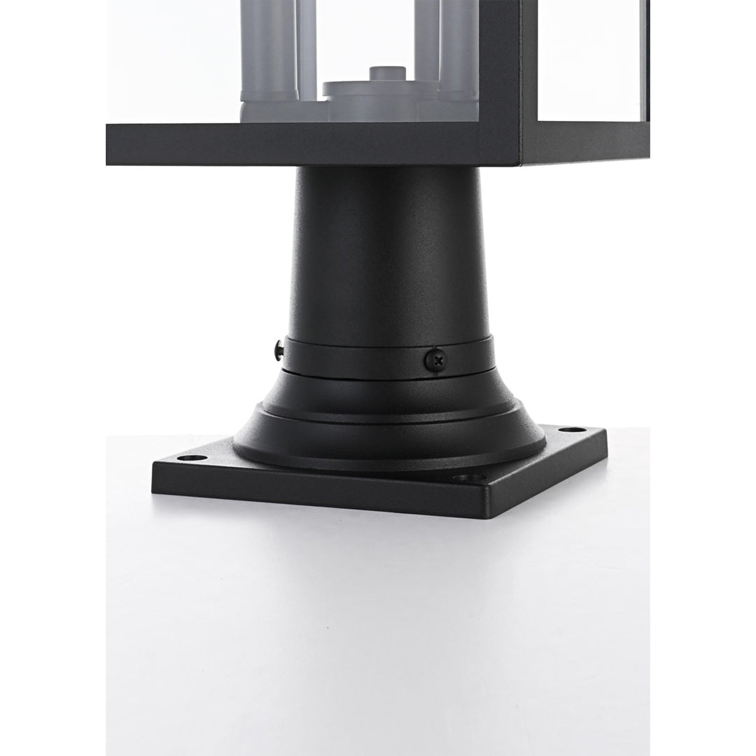 9 Inch Outdoor Post Light In Black - View 6 - Joshua Marshal