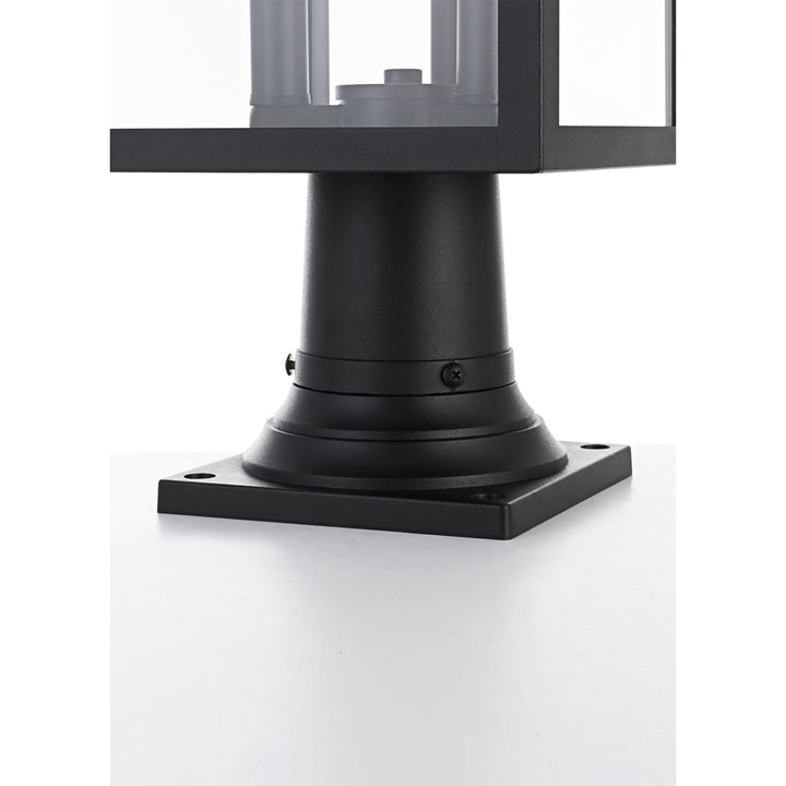 9 Inch Outdoor Post Light In Black - View 6 - Joshua Marshal