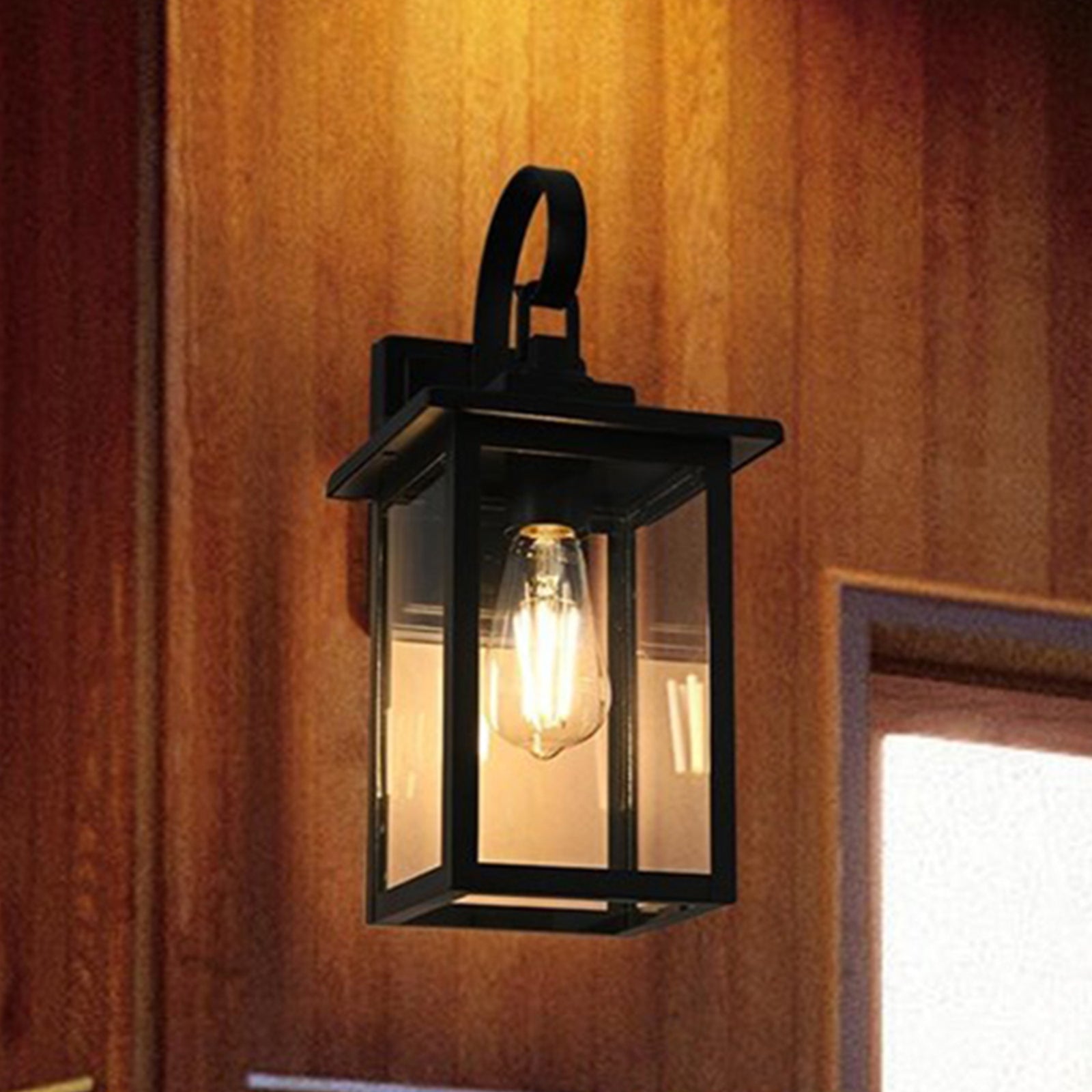 7 Inch Outdoor Wall Sconce In Black Black Finish - LIGHTING by Joshua Marshal