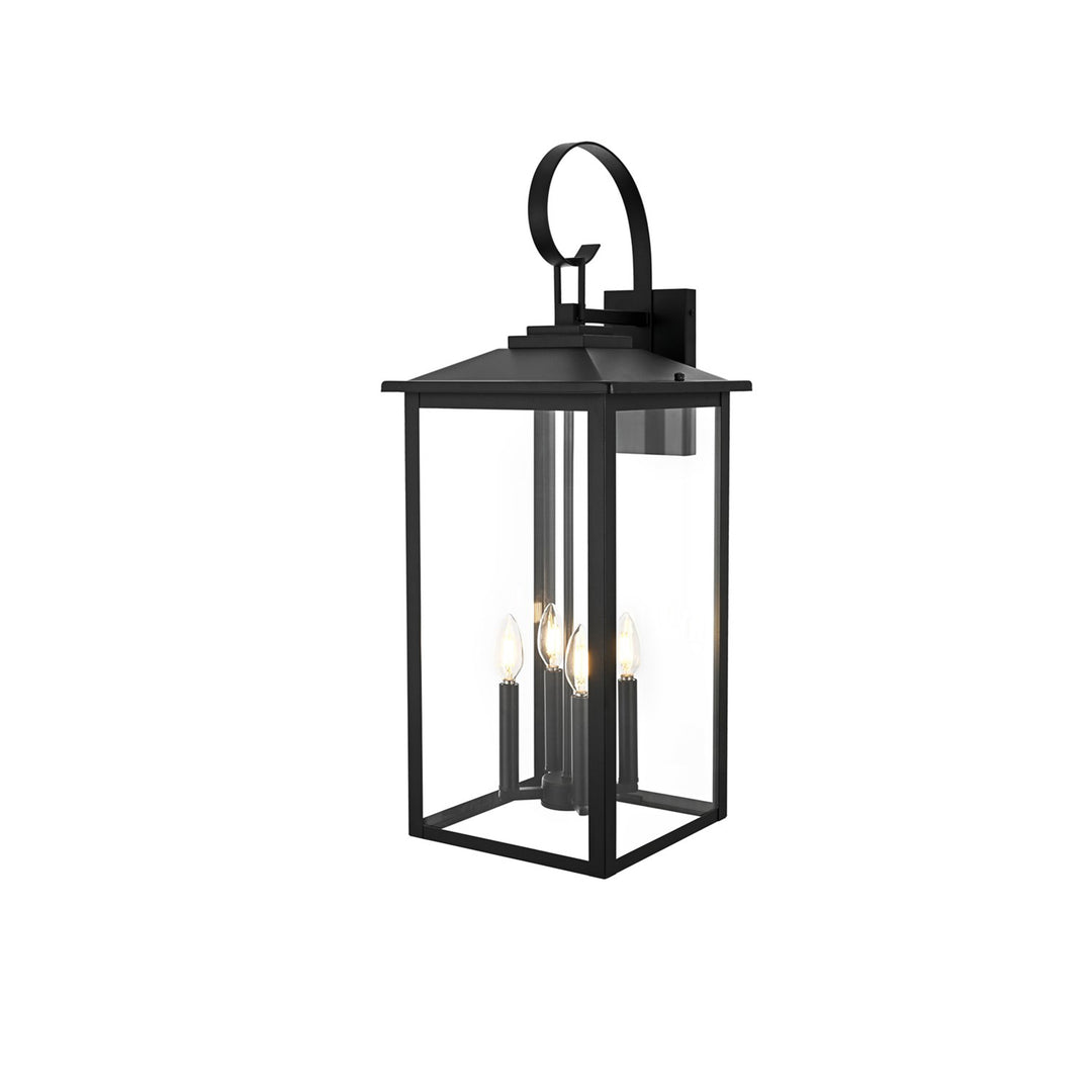 12 Inch Outdoor Wall Sconce In Black - View 4 - Joshua Marshal