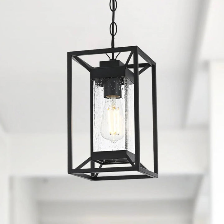 7 Inch Outdoor Pendant In Black Black Finish - LIGHTING by Joshua Marshal