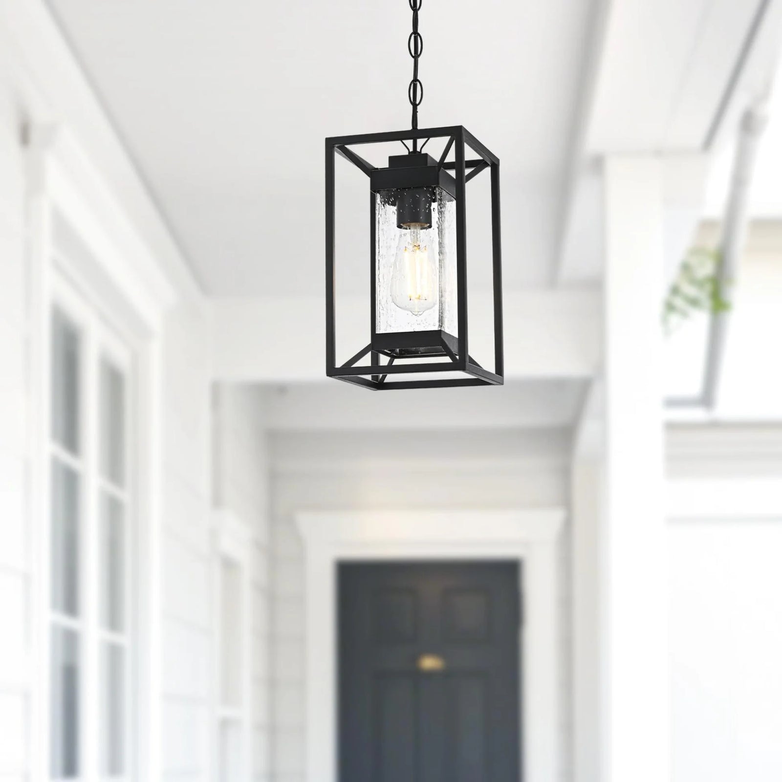 7 Inch Outdoor Pendant In Black - View 2 - Joshua Marshal