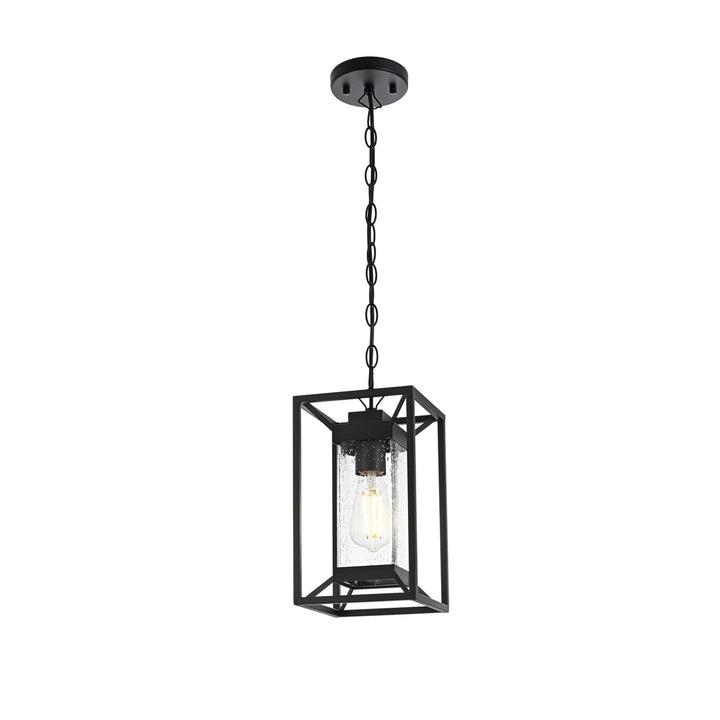 7 Inch Outdoor Pendant In Black