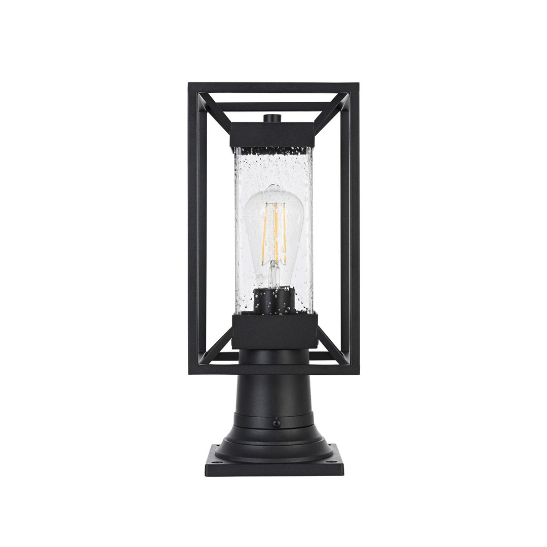 7 Inch Outdoor Post Light In Black - View 3 - Joshua Marshal