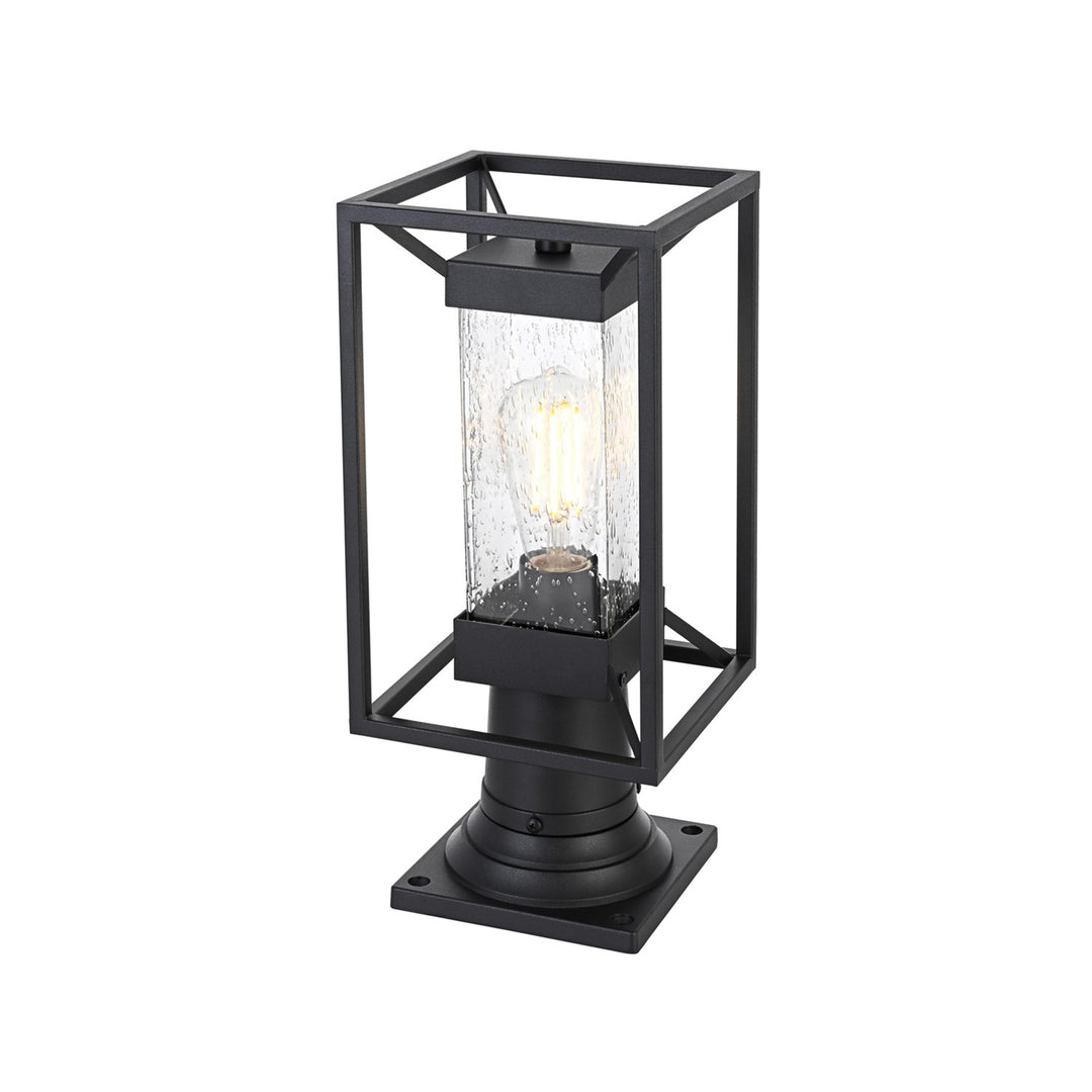 7 Inch Outdoor Post Light In Black - View 5 - Joshua Marshal