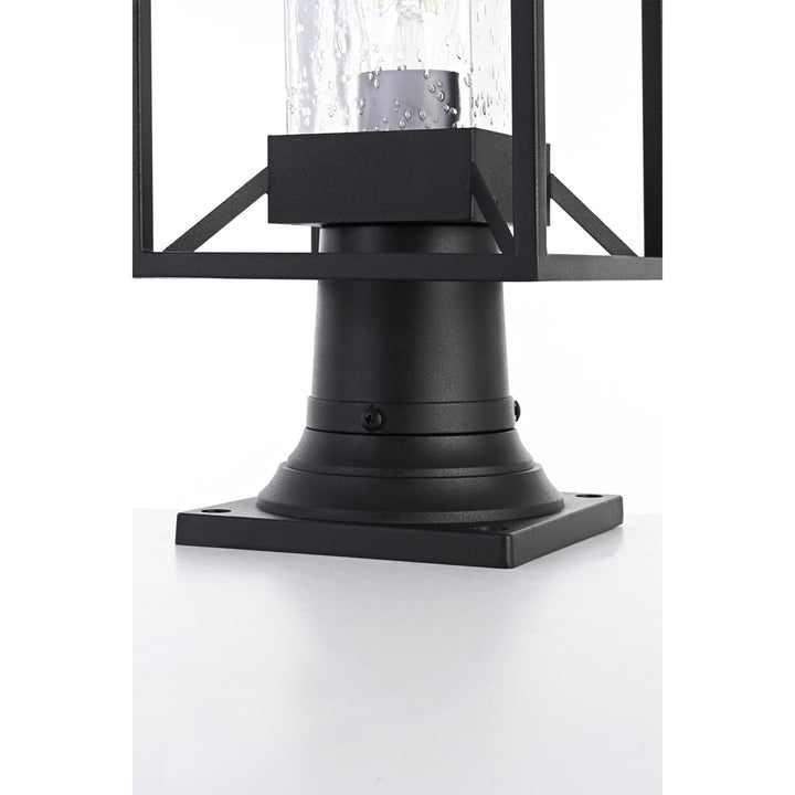 7 Inch Outdoor Post Light In Black - View 6 - Joshua Marshal
