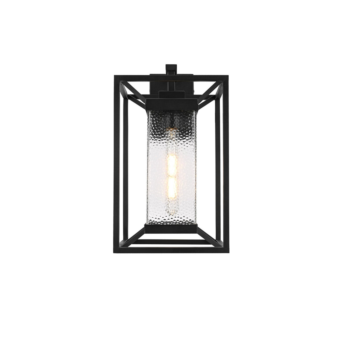 9.5 Inch Outdoor Wall Sconce In Black - View 3 - Joshua Marshal