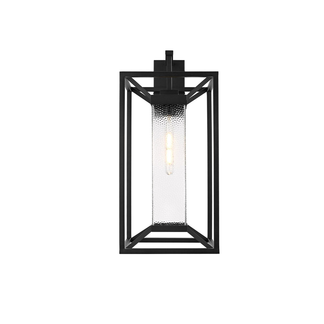 12 Inch Outdoor Wall Sconce In Black - View 3 - Joshua Marshal