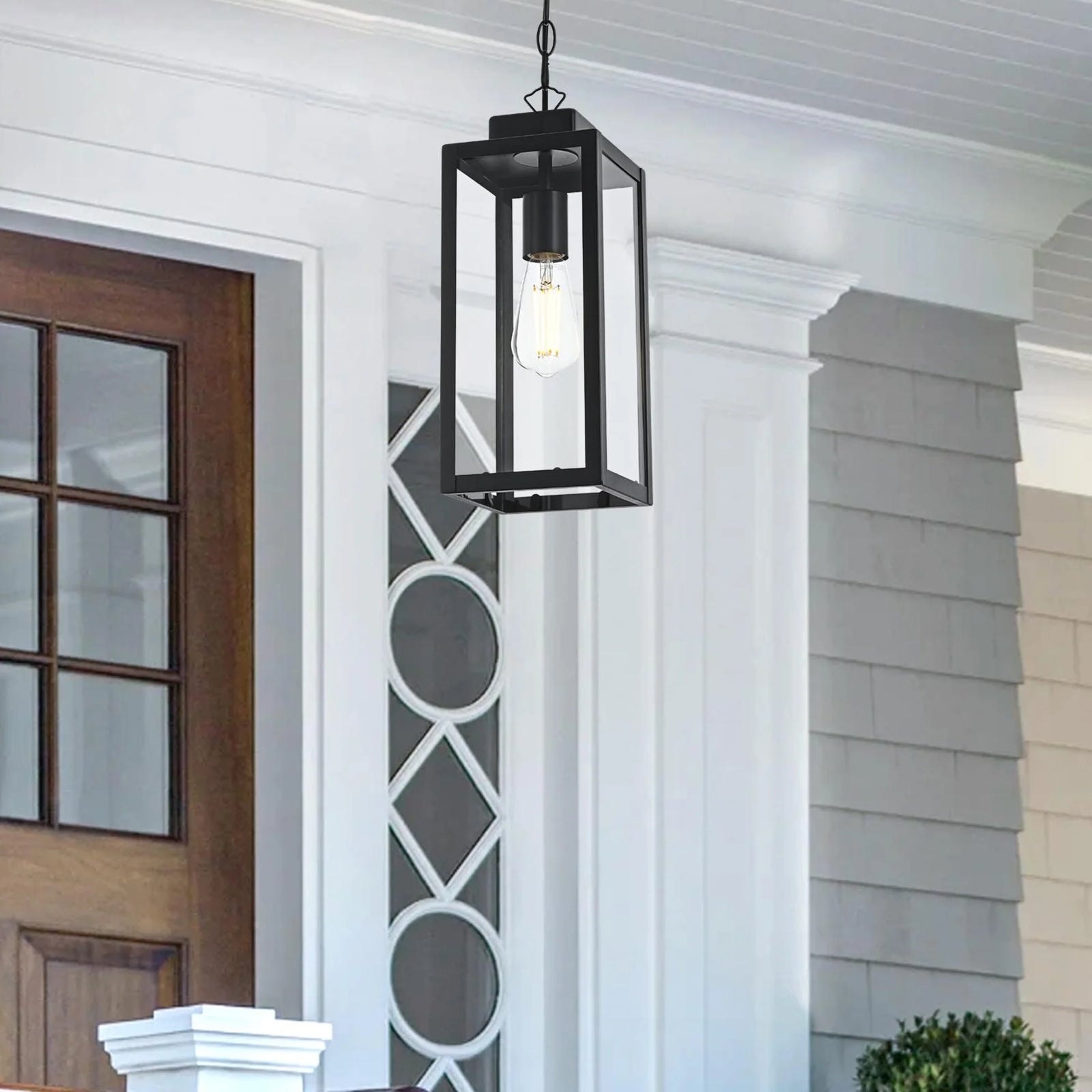 6 Inch Outdoor Pendant In Black - View 2 - Joshua Marshal