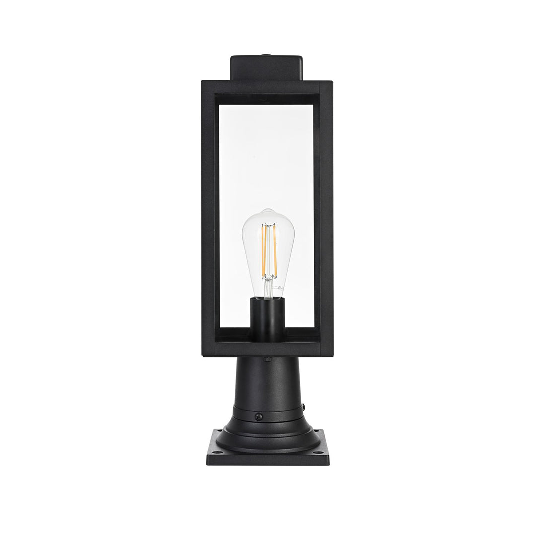 6 Inch Outdoor Post Light In Black - View 3 - Joshua Marshal