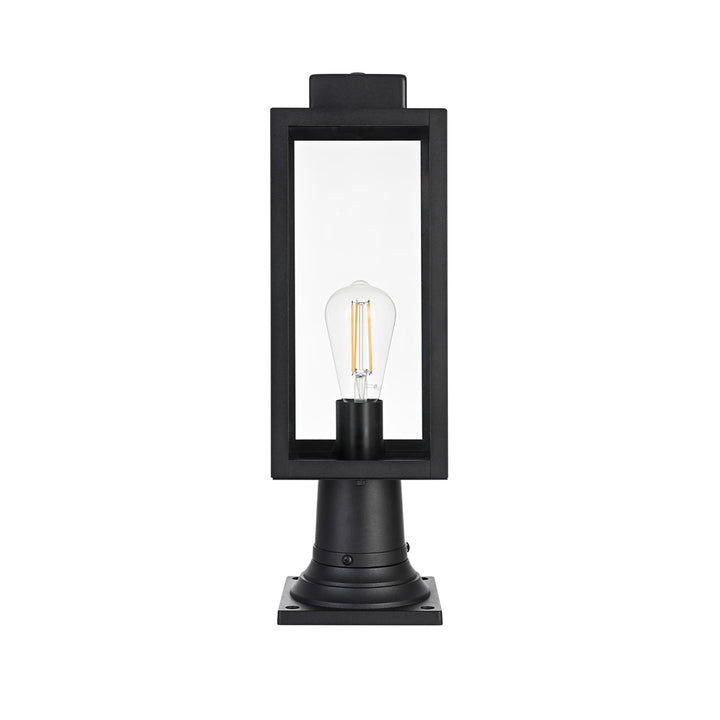 6 Inch Outdoor Post Light In Black - View 3 - Joshua Marshal