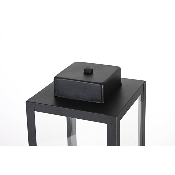 6 Inch Outdoor Post Light In Black - View 4 - Joshua Marshal