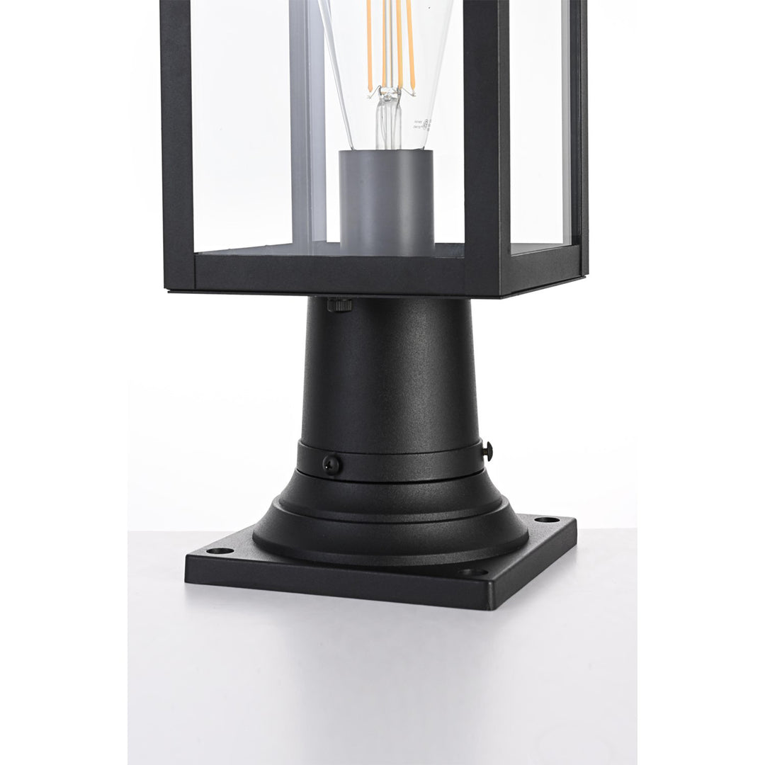 6 Inch Outdoor Post Light In Black - View 5 - Joshua Marshal