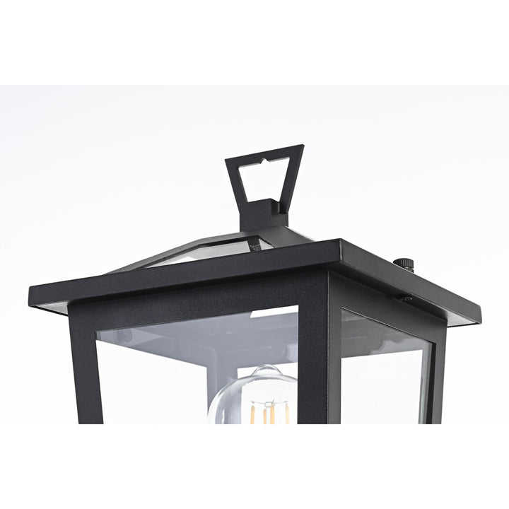 7 Inch Outdoor Post Light In Black - View 4 - Joshua Marshal