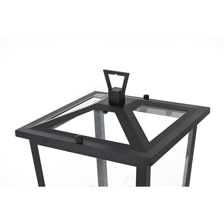 9.5 Inch Outdoor Post Light In Black - View 4 - Joshua Marshal