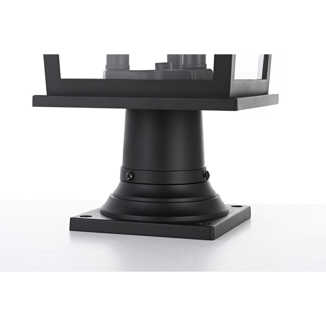 9.5 Inch Outdoor Post Light In Black - View 5 - Joshua Marshal