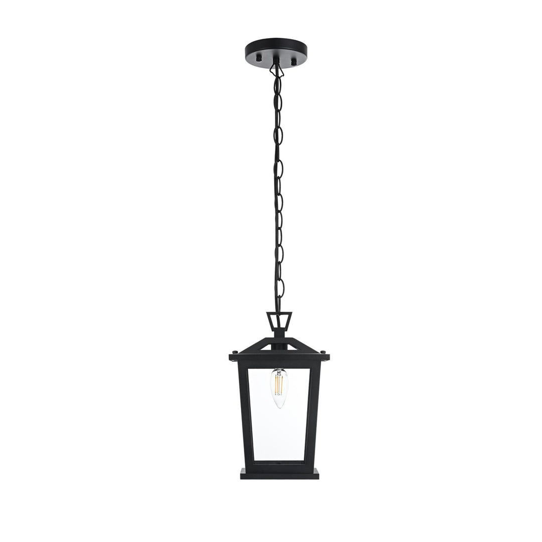 7 Inch Outdoor Pendant In Black - View 3 - Joshua Marshal