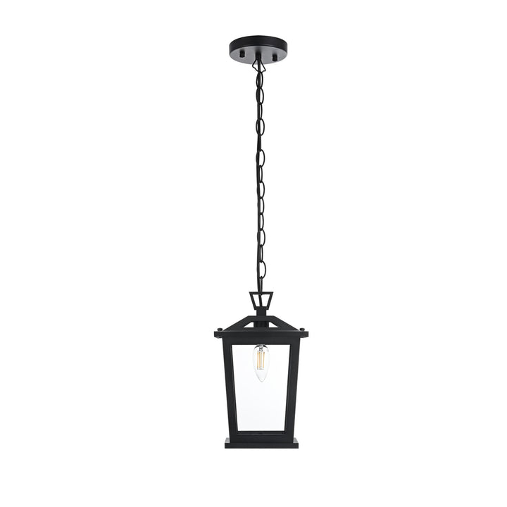 7 Inch Outdoor Pendant In Black - View 3 - Joshua Marshal