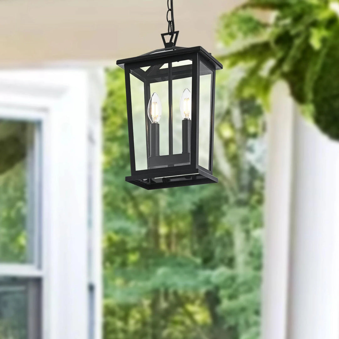 8.5 Inch Outdoor Pendant In Black - View 2 - Joshua Marshal