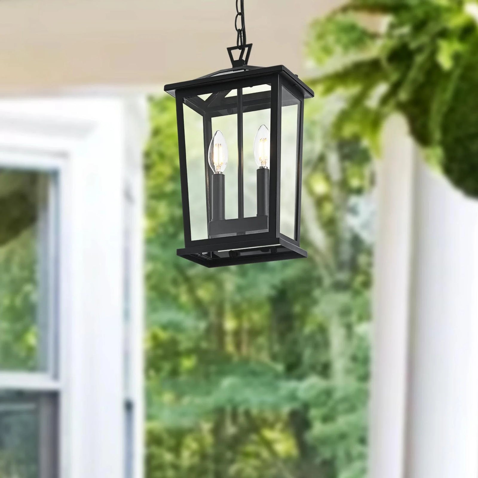 8.5 Inch Outdoor Pendant In Black - View 2 - Joshua Marshal