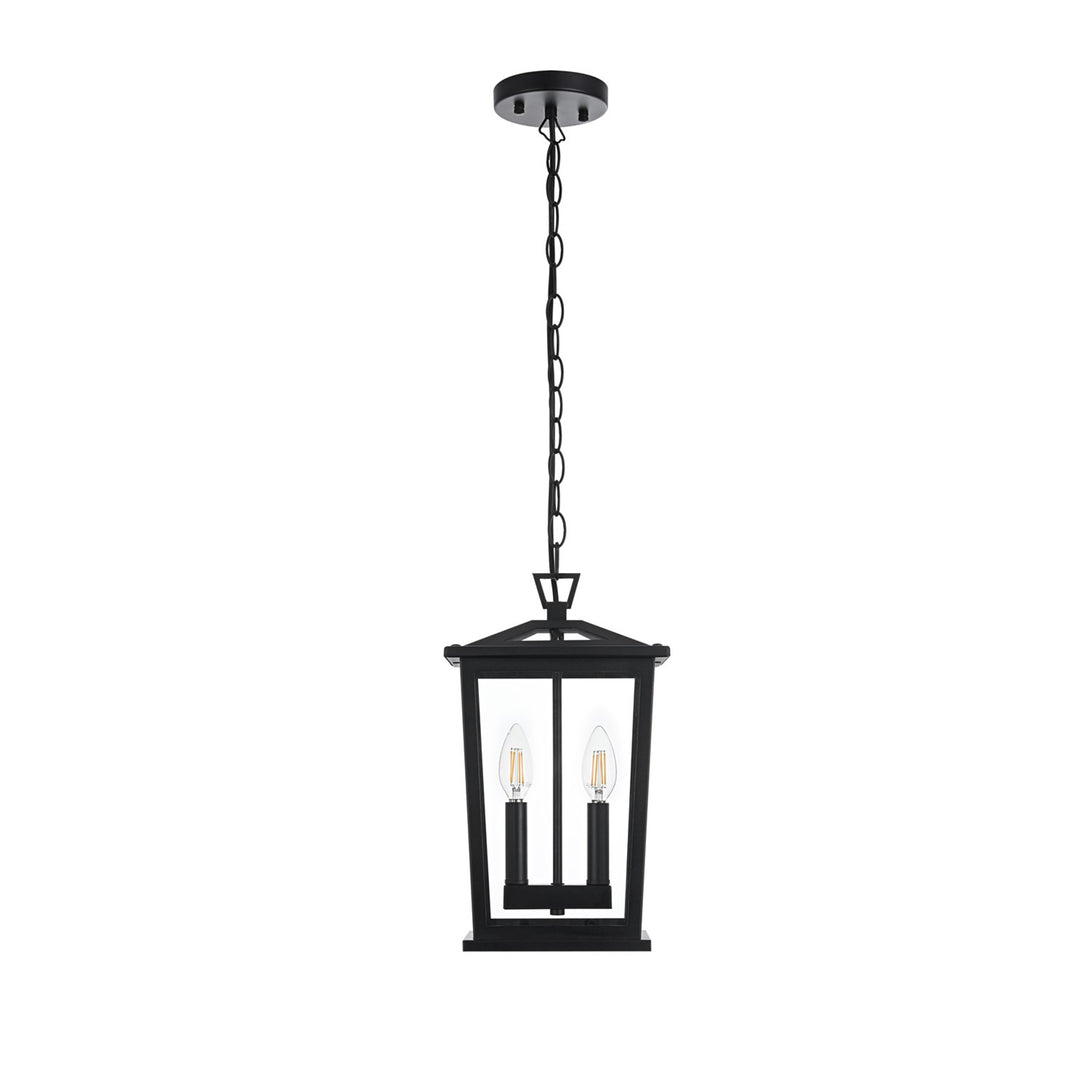 8.5 Inch Outdoor Pendant In Black - View 3 - Joshua Marshal