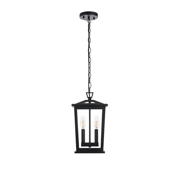 8.5 Inch Outdoor Pendant In Black - View 3 - Joshua Marshal