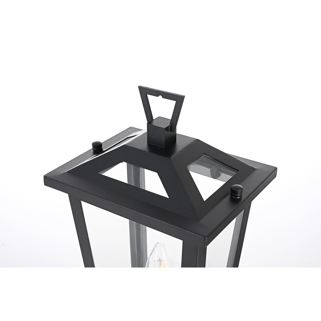 7 Inch Outdoor Post Light In Black - View 4 - Joshua Marshal