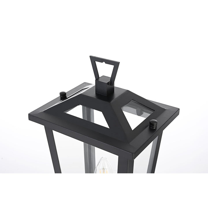 7 Inch Outdoor Post Light In Black - View 4 - Joshua Marshal