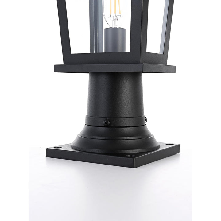 7 Inch Outdoor Post Light In Black - View 5 - Joshua Marshal