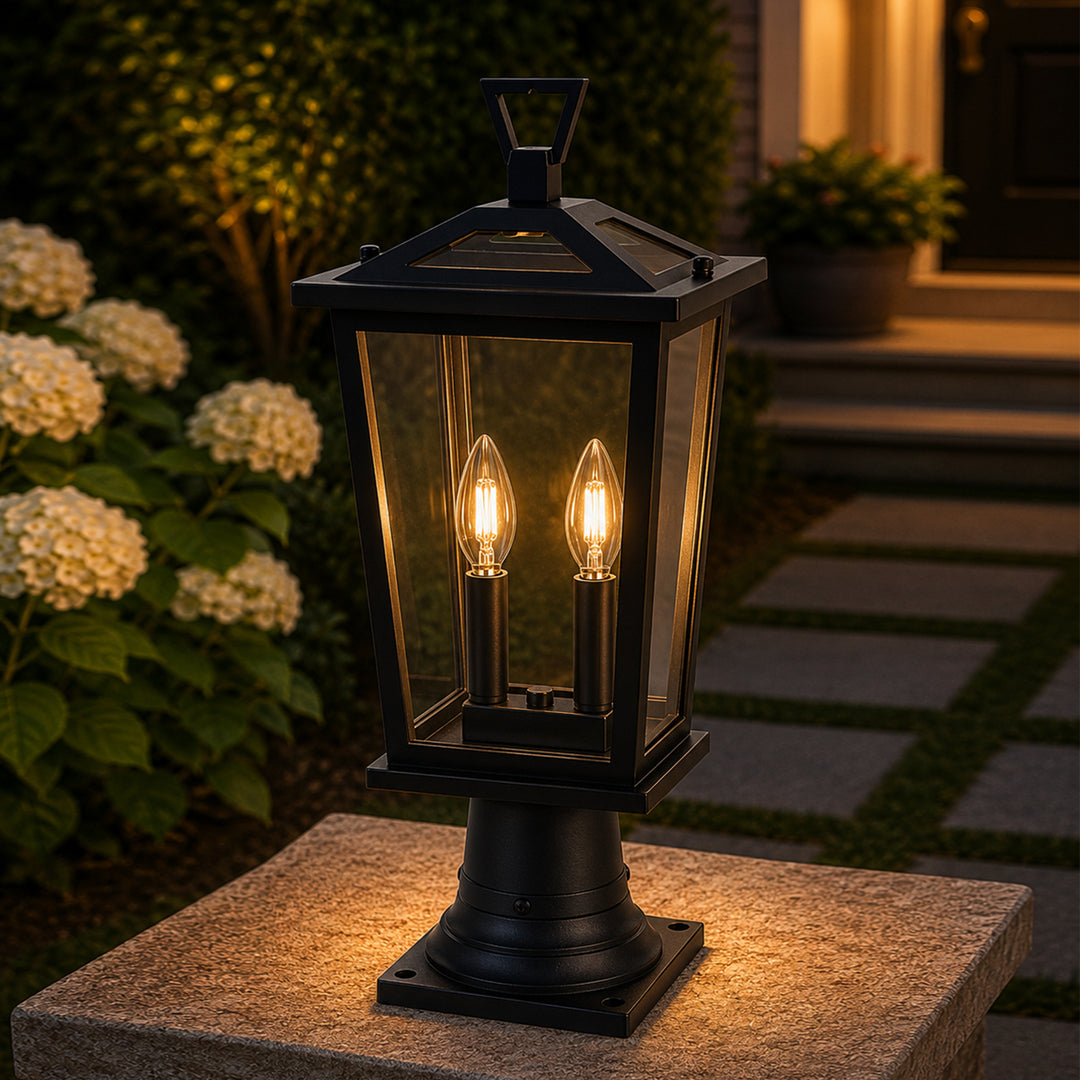 8.5 Inch Outdoor Post Light In Black Black Finish - LIGHTING by Joshua Marshal