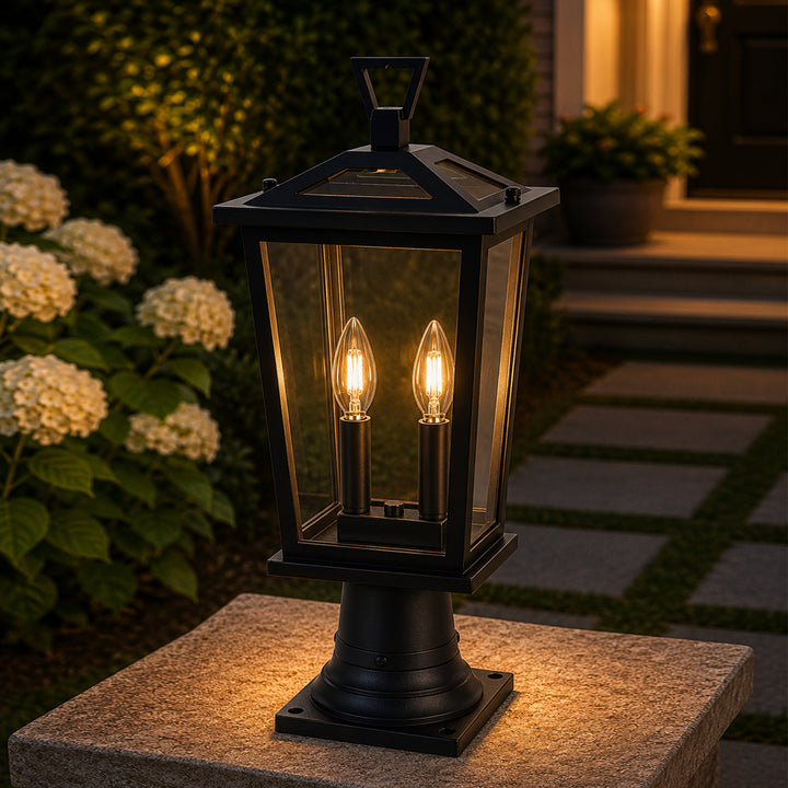 8.5 Inch Outdoor Post Light In Black Black Finish - LIGHTING by Joshua Marshal