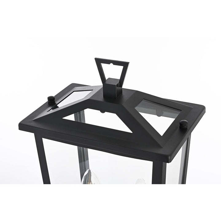 8.5 Inch Outdoor Post Light In Black - View 4 - Joshua Marshal