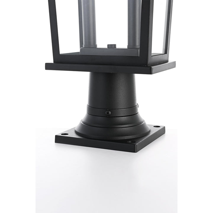 8.5 Inch Outdoor Post Light In Black - View 5 - Joshua Marshal